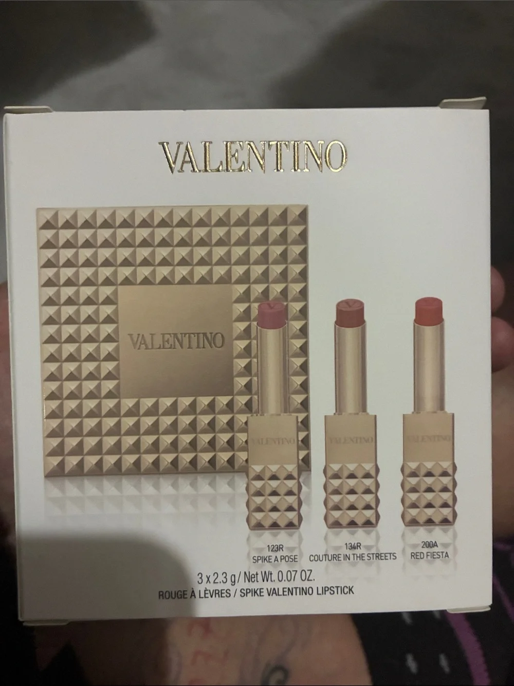 Valentino Lipstick Set — Neutral Pink, Mauve & Warm Red